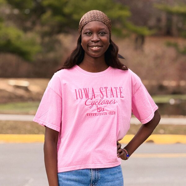 Ouray Women's Iowa State Pink Boxy T-Shirt